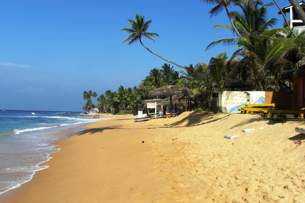 Hikkaduwa Beach in Sri Lanka