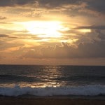 Sonnenuntergang am Strand von Sri Lanka